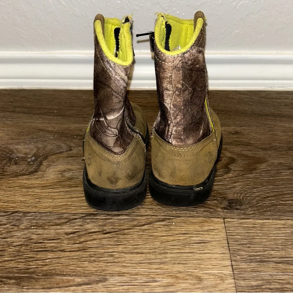 Toddler Magellan Brown Outdoor Camo Realtree Zip Up Boots Size 9 |F32